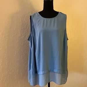 Vince‎ Camuto Blue Sleeveless Blouse